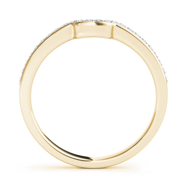 Prong-in-Channel Curved Half Eternity Ring in Gold & Platinum