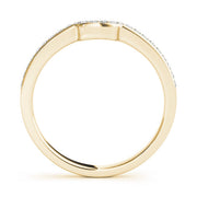 Prong-in-Channel Curved Half Eternity Ring in Gold & Platinum