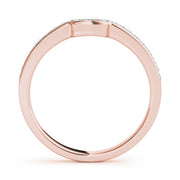 Prong-in-Channel Curved Half Eternity Ring in Gold & Platinum