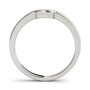 Prong-in-Channel Curved Half Eternity Ring in Gold & Platinum