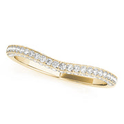 No Millgrain Half Eternity Ring in 10K/14K gold and platinum with certified lab-grown or natural diamonds