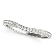 No Millgrain Half Eternity Ring in Gold & Platinum