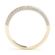 No Millgrain Half Eternity Ring in Gold & Platinum