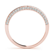 No Millgrain Half Eternity Ring in Gold & Platinum