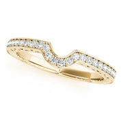Curved Prong in Channel Half Eternity Ring in 10K/14K gold and platinum with certified lab-grown or natural diamonds