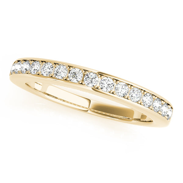 Prong in Channel Half Eternity Ring in 10K/14K gold and platinum with certified lab-grown or natural diamonds