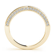 Prong in Channel Half Eternity Ring in Gold & Platinum