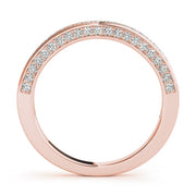 Prong in Channel Half Eternity Ring in Gold & Platinum