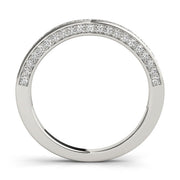 Prong in Channel Half Eternity Ring in Gold & Platinum