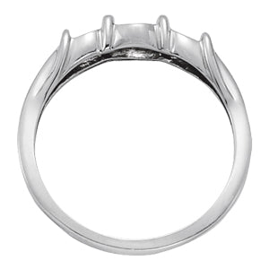 Diamond Love Knot Half Eternity Ring in Gold & Platinum