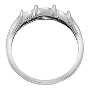 Diamond Love Knot Half Eternity Ring in Gold & Platinum