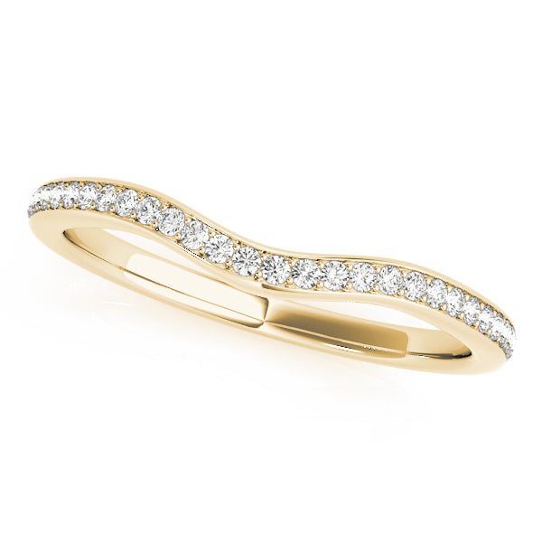 Prong in Channel Curved Half Eternity Ring in 10K/14K gold and platinum with certified lab-grown or natural diamonds