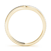 Prong in Channel Curved Half Eternity Ring in Gold & Platinum