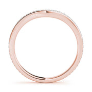 Prong in Channel Curved Half Eternity Ring in Gold & Platinum