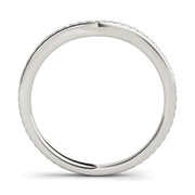 Prong in Channel Curved Half Eternity Ring in Gold & Platinum