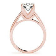 Exquisite Channel-Set Round Diamond Engagement Ring in 10K/14K gold and platinum with certified lab-grown or natural diamonds