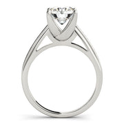 Exquisite Channel-Set Round Diamond Engagement Ring in 10K/14K gold and platinum with certified lab-grown or natural diamonds