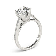 Exquisite Channel-Set Round Diamond Engagement Ring in 10K/14K gold and platinum with certified lab-grown or natural diamonds