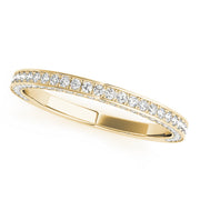 Multirow Prong in Channel Half Eternity Ring in 10K/14K gold and platinum with certified lab-grown or natural diamonds