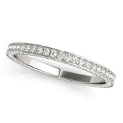 Multirow Prong in Channel Half Eternity Ring in Gold & Platinum