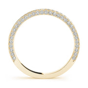 Multirow Prong in Channel Half Eternity Ring in Gold & Platinum