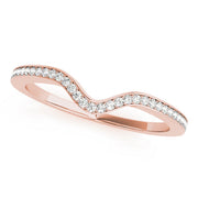 Curved Bands Half Eternity Ring in Gold & Platinum