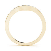 Curved Bands Half Eternity Ring in Gold & Platinum