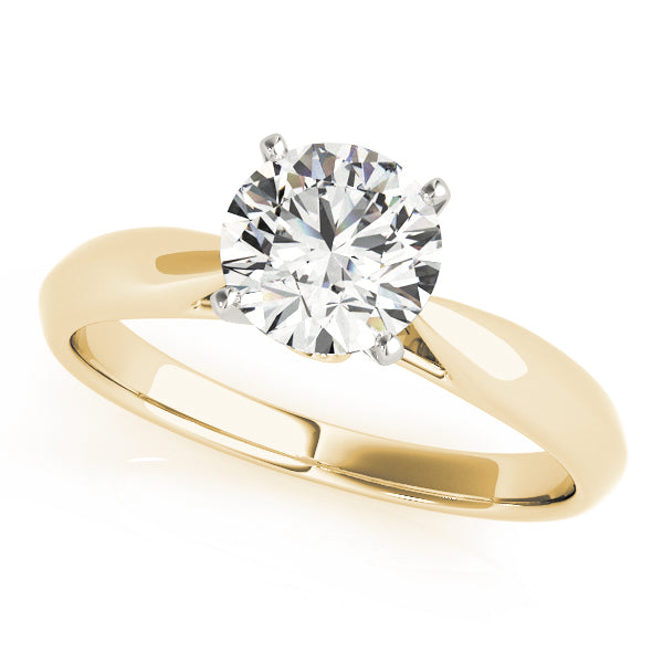 Eternal Solitaires Round Diamond Engagement Ring in 10K/14K gold and platinum with certified lab-grown or natural diamonds