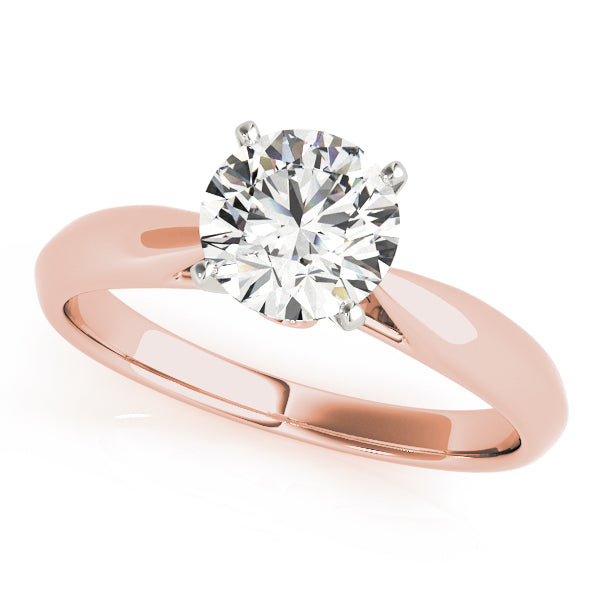 Eternal Solitaires Round Diamond Engagement Ring in 10K/14K gold and platinum with certified lab-grown or natural diamonds