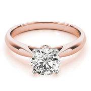 Eternal Solitaires Round Diamond Engagement Ring in 10K/14K gold and platinum with certified lab-grown or natural diamonds