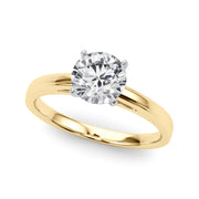 Radiant Solitaires Any Shape Round Diamond Engagement Ring in 10K/14K gold and platinum with certified lab-grown or natural diamonds