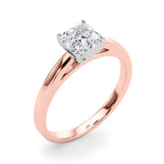 Radiant Solitaires Any Shape Round Diamond Engagement Ring in 10K/14K gold and platinum with certified lab-grown or natural diamonds