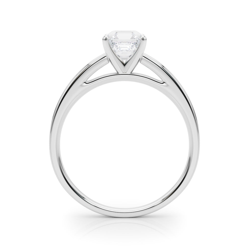 Radiant Solitaires Any Shape Round Diamond Engagement Ring in 10K/14K gold and platinum with certified lab-grown or natural diamonds