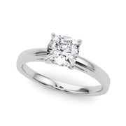 Radiant Solitaires Any Shape Round Diamond Engagement Ring in 10K/14K gold and platinum with certified lab-grown or natural diamonds