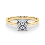 Radiant Solitaires Any Shape Round Diamond Engagement Ring in 10K/14K gold and platinum with certified lab-grown or natural diamonds