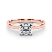 Radiant Solitaires Any Shape Round Diamond Engagement Ring in 10K/14K gold and platinum with certified lab-grown or natural diamonds