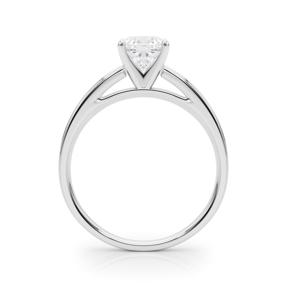 Radiant Solitaires Any Shape Round Diamond Engagement Ring in 10K/14K gold and platinum with certified lab-grown or natural diamonds