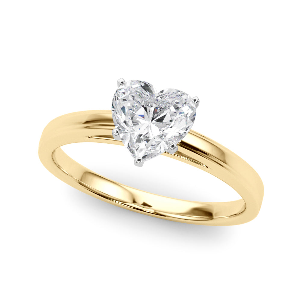 Radiant Solitaires Any Shape Round Diamond Engagement Ring in 10K/14K gold and platinum with certified lab-grown or natural diamonds