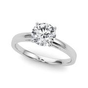 Radiant Solitaires Any Shape Round Diamond Engagement Ring in 10K/14K gold and platinum with certified lab-grown or natural diamonds