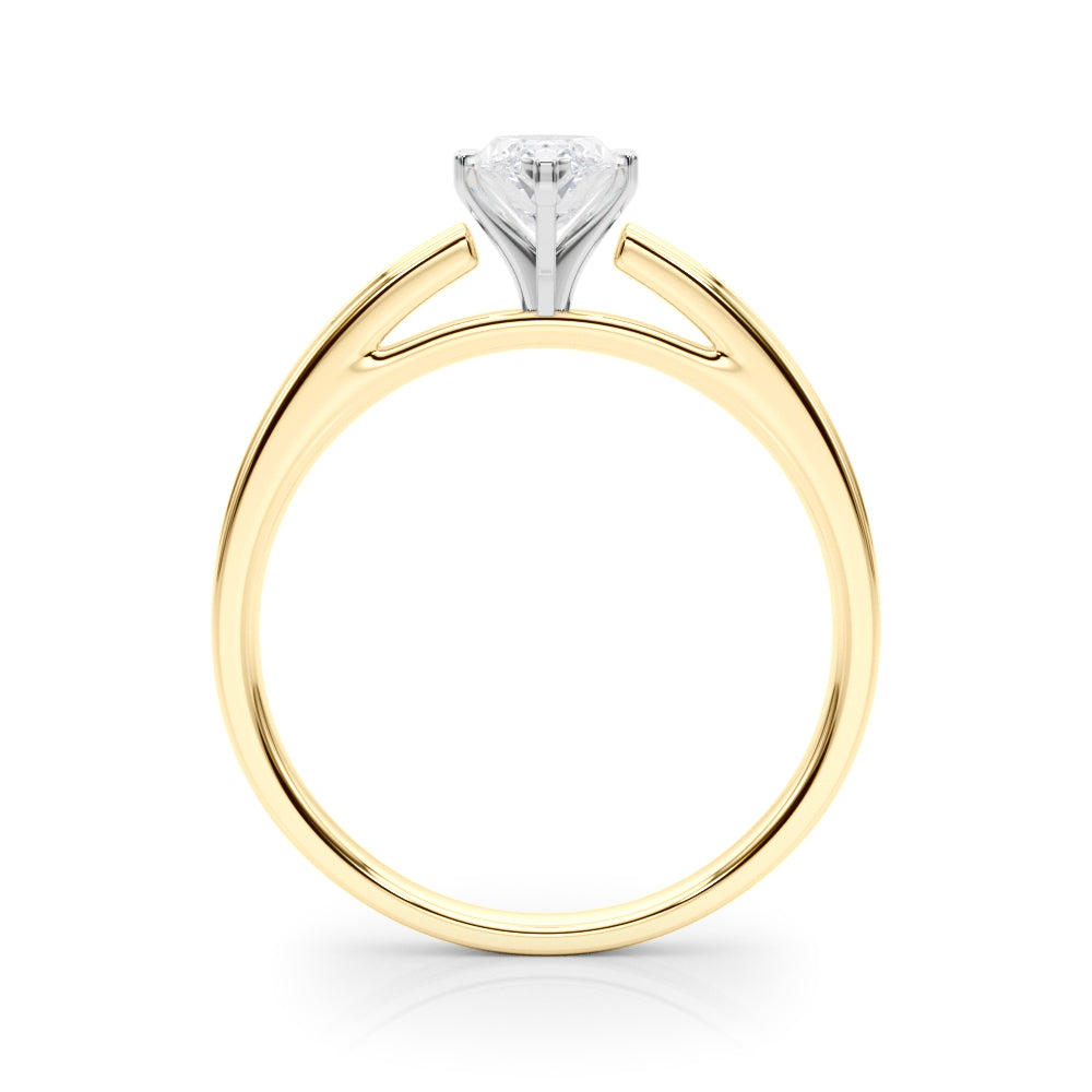 Radiant Solitaires Any Shape Round Diamond Engagement Ring in 10K/14K gold and platinum with certified lab-grown or natural diamonds