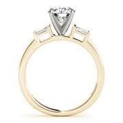 Majestic Fancy Shape Baguette Remounts Round Diamond Engagement Ring in 10K/14K gold and platinum with certified lab-grown or natural diamonds