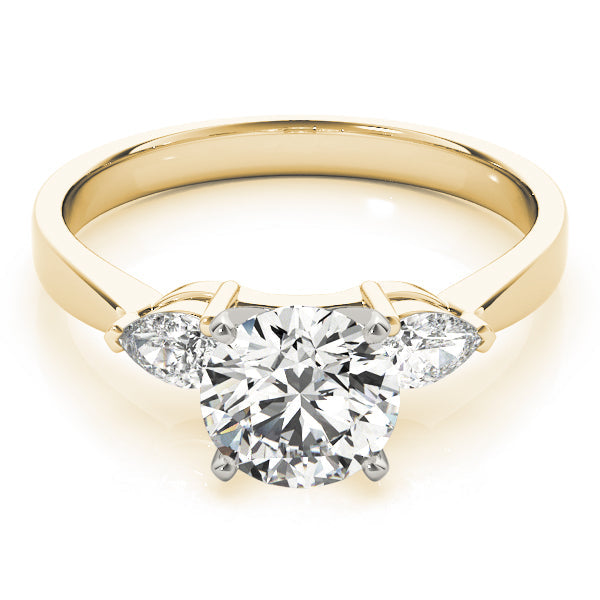 0.50-5.00ct Round Diamond Trilogy Ring in 10K/14K gold and platinum with certified lab-grown or natural diamonds