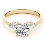 0.50-5.00ct Round Diamond Trilogy Ring in 10K/14K gold and platinum with certified lab-grown or natural diamonds
