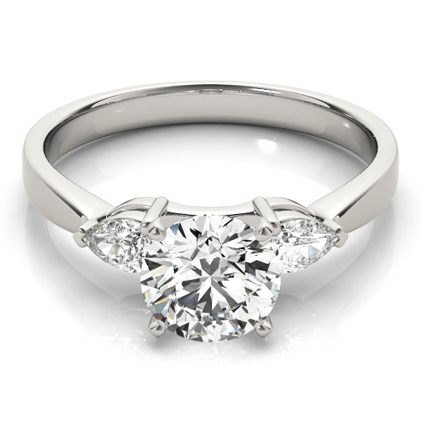0.50-5.00ct Round Diamond Trilogy Ring in 10K/14K gold and platinum with certified lab-grown or natural diamonds