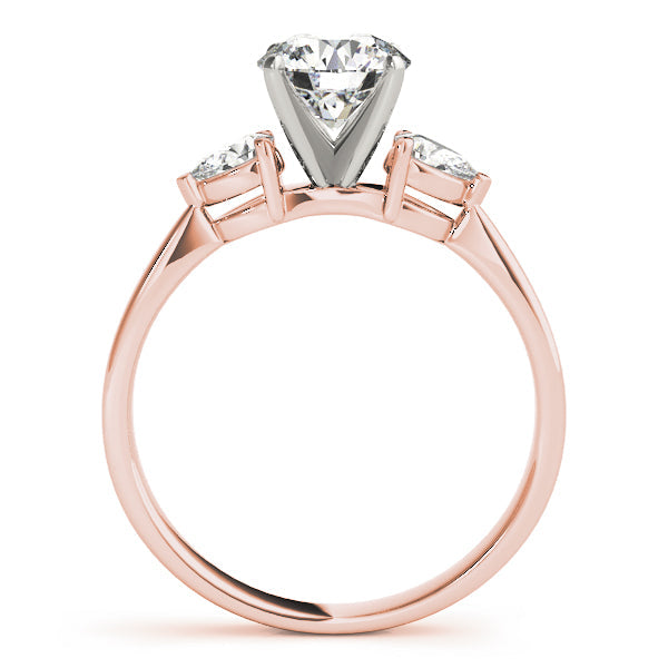 0.50-5.00ct Round Diamond Trilogy Ring in 10K/14K gold and platinum with certified lab-grown or natural diamonds