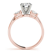 0.50-5.00ct Round Diamond Trilogy Ring in 10K/14K gold and platinum with certified lab-grown or natural diamonds
