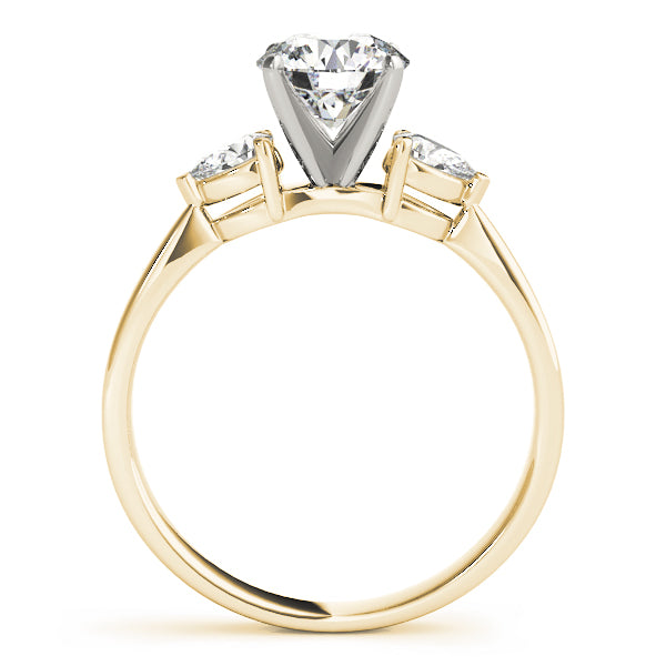 0.50-5.00ct Round Diamond Trilogy Ring in 10K/14K gold and platinum with certified lab-grown or natural diamonds