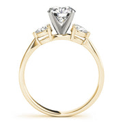 0.50-5.00ct Round Diamond Trilogy Ring in 10K/14K gold and platinum with certified lab-grown or natural diamonds