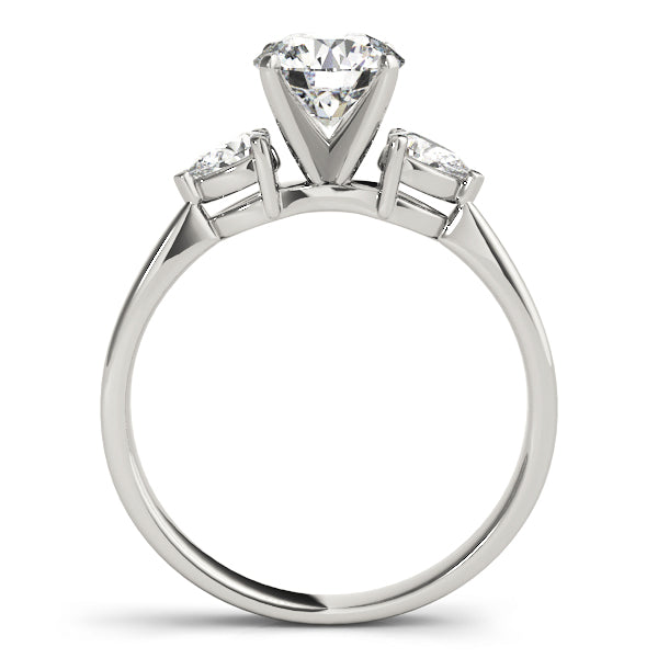 0.50-5.00ct Round Diamond Trilogy Ring in 10K/14K gold and platinum with certified lab-grown or natural diamonds