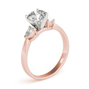 0.50-5.00ct Round Diamond Trilogy Ring in 10K/14K gold and platinum with certified lab-grown or natural diamonds